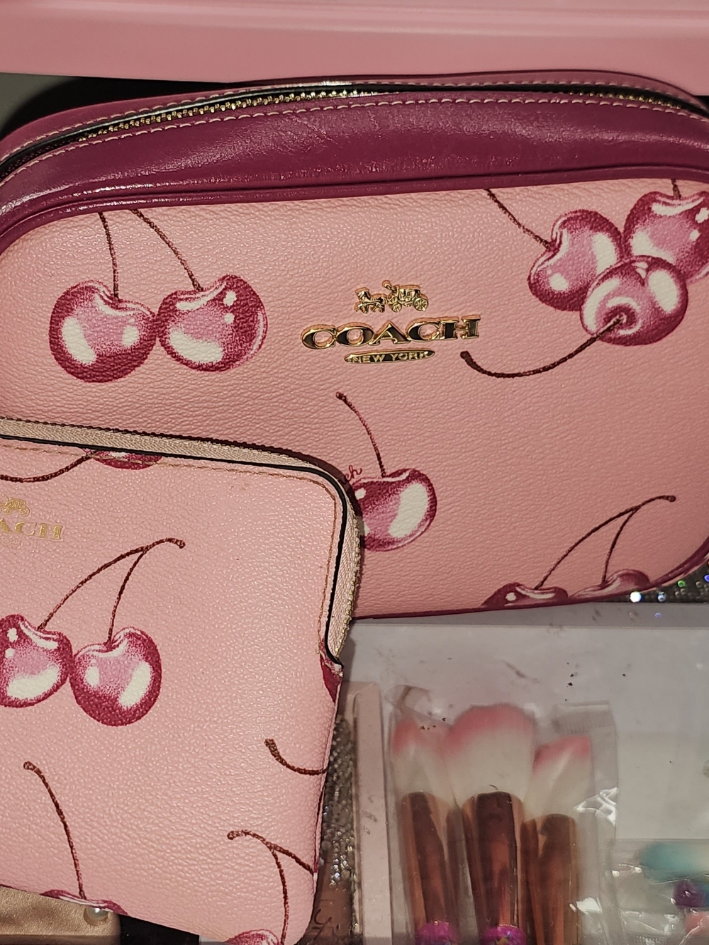 Coach Pink Cherry Print Set